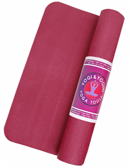 Yogi & Yogini Yogamatte PVC - tiefrosa