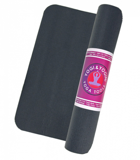 Yogi & Yogini Yogamatte PVC - schwarz