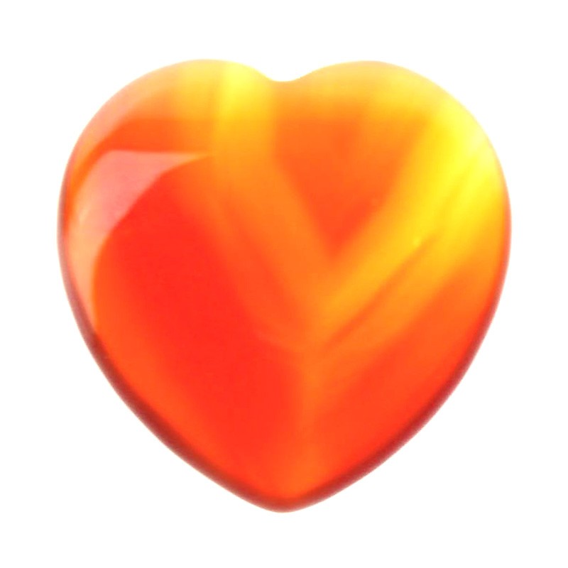 Edelstein Herz - Carneol gelb 25mm