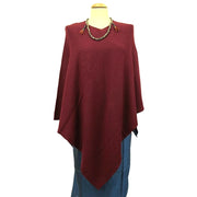 Meditation Poncho Cashmere rot