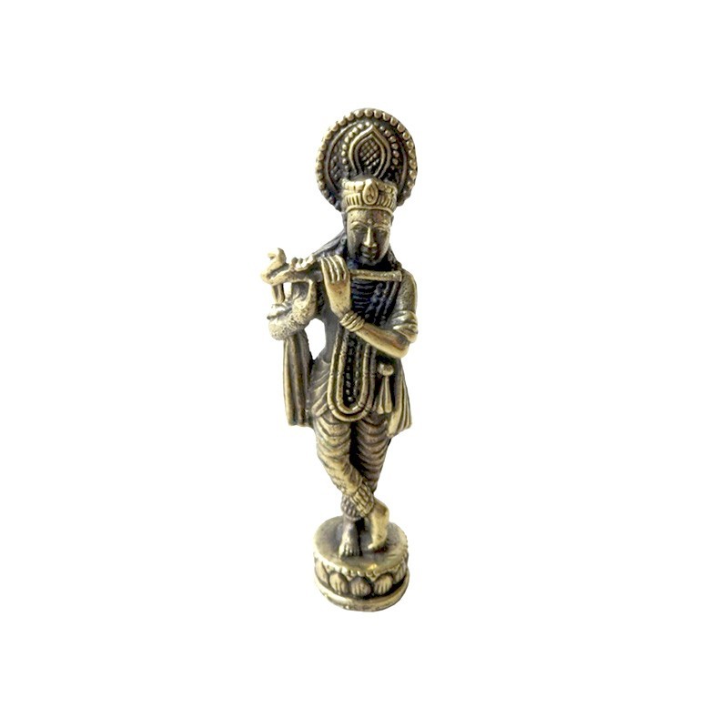 Statuette Krishna aus Messing 6cm