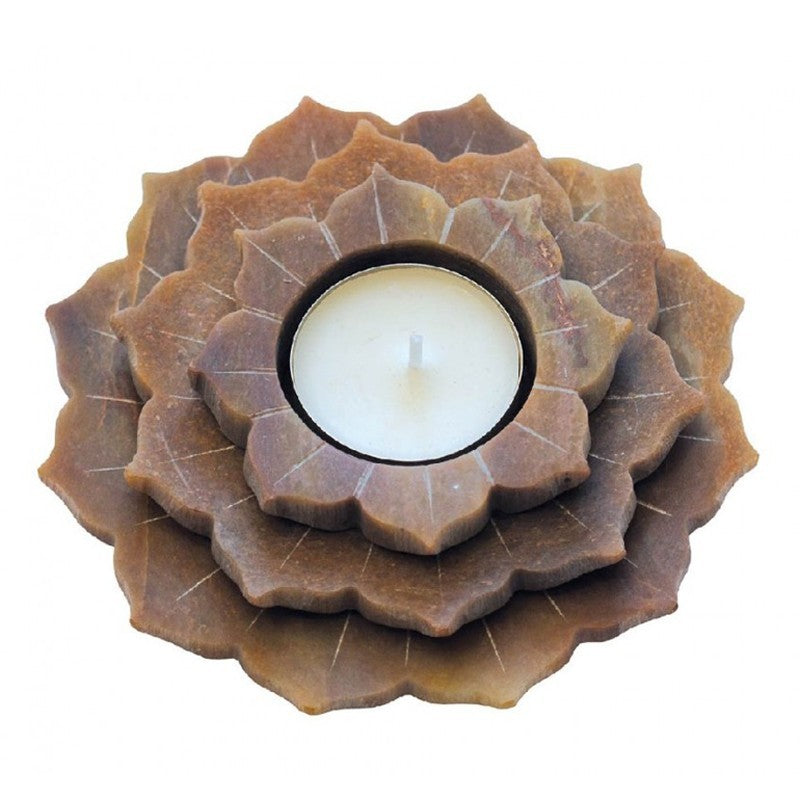 Teelicht Lotus - Speckstein