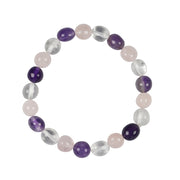 Armband Amethyst - Bergkristall - Rosenquarz Nuggets
