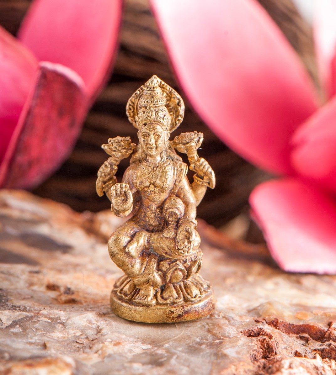 Lakshmi Miniatur Messing 3cm