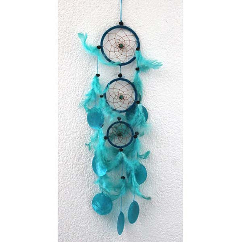 Traumfänger Mobile Capiz Muscheln türkis