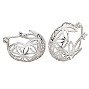 Collection inner Light - Blume des Lebens Ohrringe - gewölbt Silber