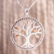 Halskette Yggdrasil Lebensbaum | Zinklegierung versilbert