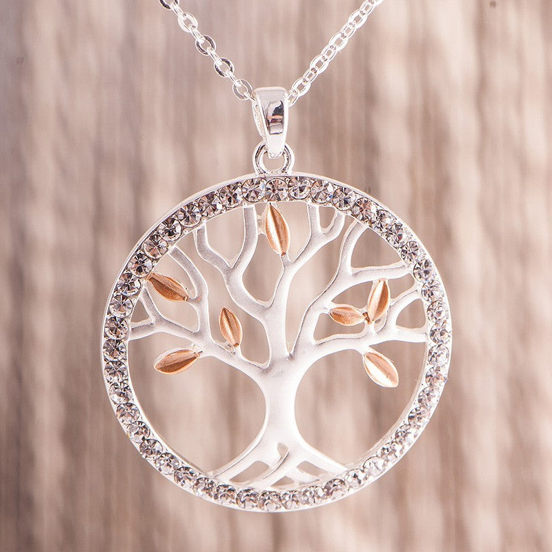 Halskette Yggdrasil Lebensbaum | Zinklegierung versilbert