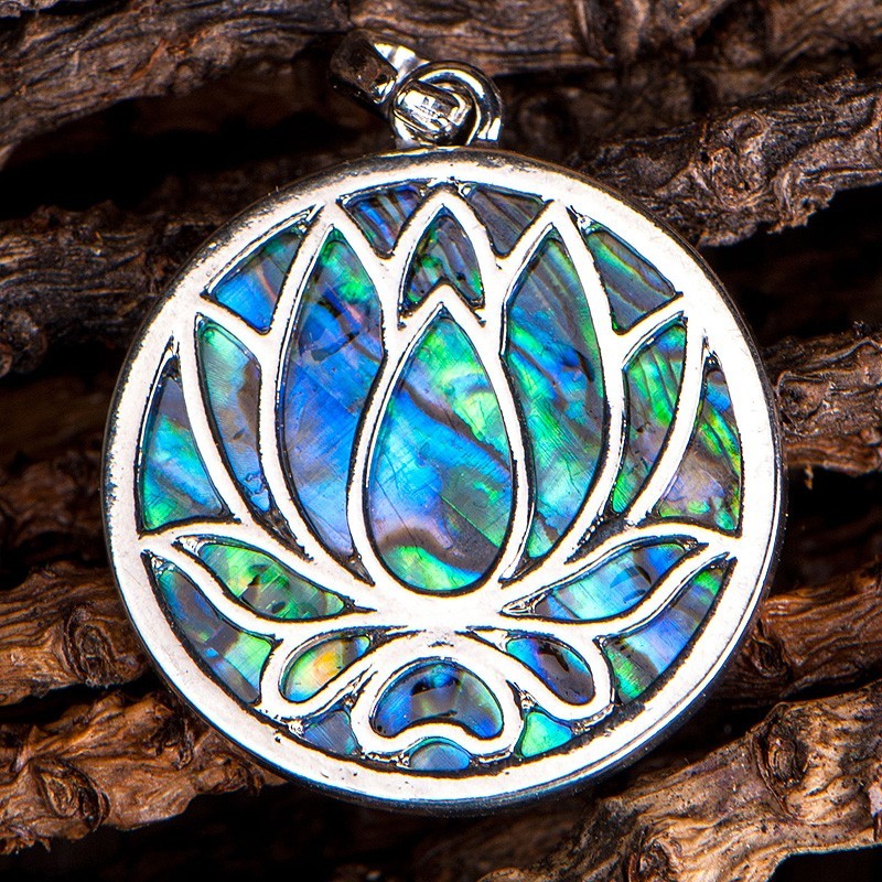 Lotus Anhänger Paua Muschel
