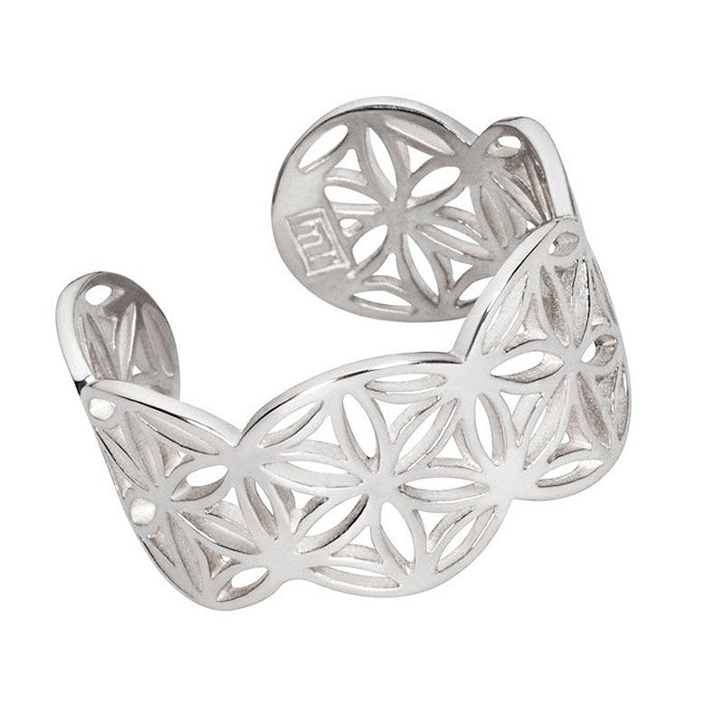 Collection inner Light - Blume des Lebens Ring - Silber flach