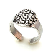 Edelstahl Ring Blume des Lebens | Ø 15mm