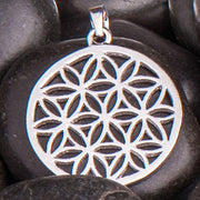 Anhänger Blume des Lebens - Silber 25 mm