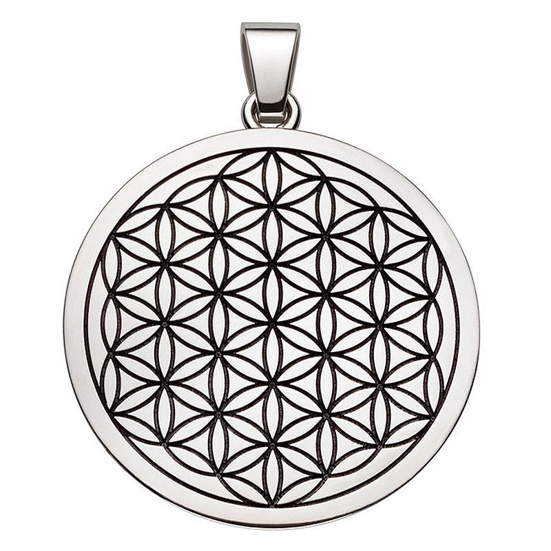 Collection inner Light - Blume des Lebens Anhänger - 27mm geschwärzt