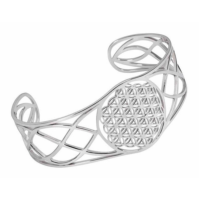 Collection inner Light - Blume des Lebens Armreif - versilbert
