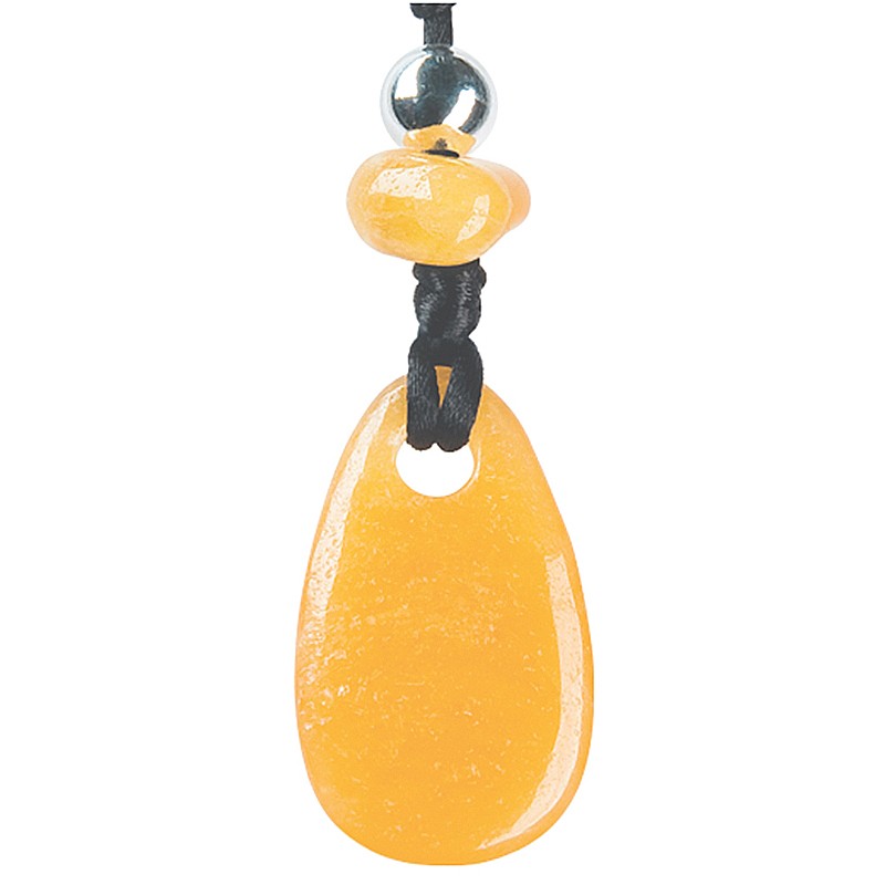 Kraftstein-Halskette - Orangen Calcit - Tatkraft
