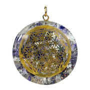 Orgon Anhänger - Blume des Lebens - Amethyst Bergkristall