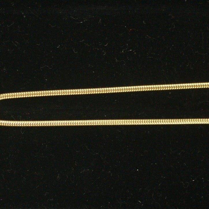 Schlangenkette 925 Silber vergoldet | 50 cm - 1,2mm