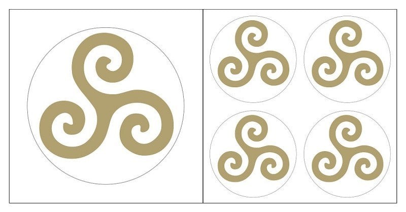 Aufkleber - Triskell gold | symbolisiert die immerwährende Bewegung