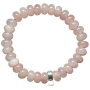 Rosenquarz Armband mit Charmhalter