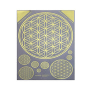 A3 gold Aufkleber Blume des Lebens | 9 Aufkleber div. Grössen