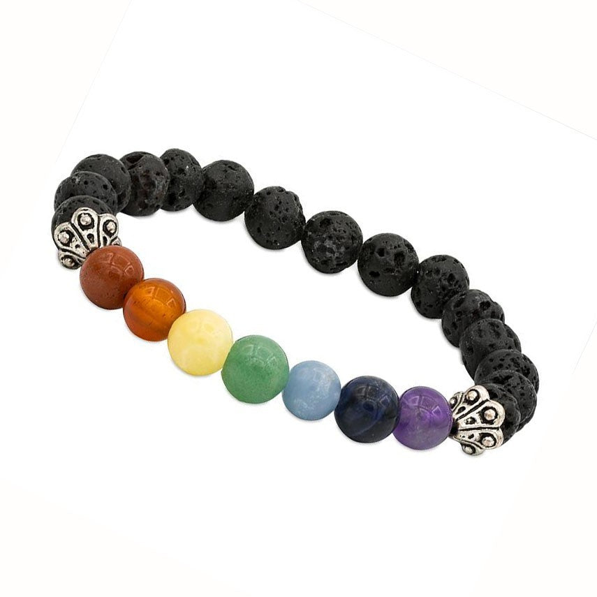 Chakra Armband - Lavastein | ohne Metall