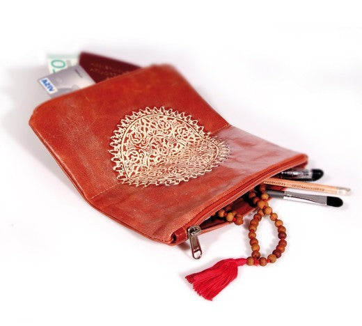 Lederbeutel mit Mandala