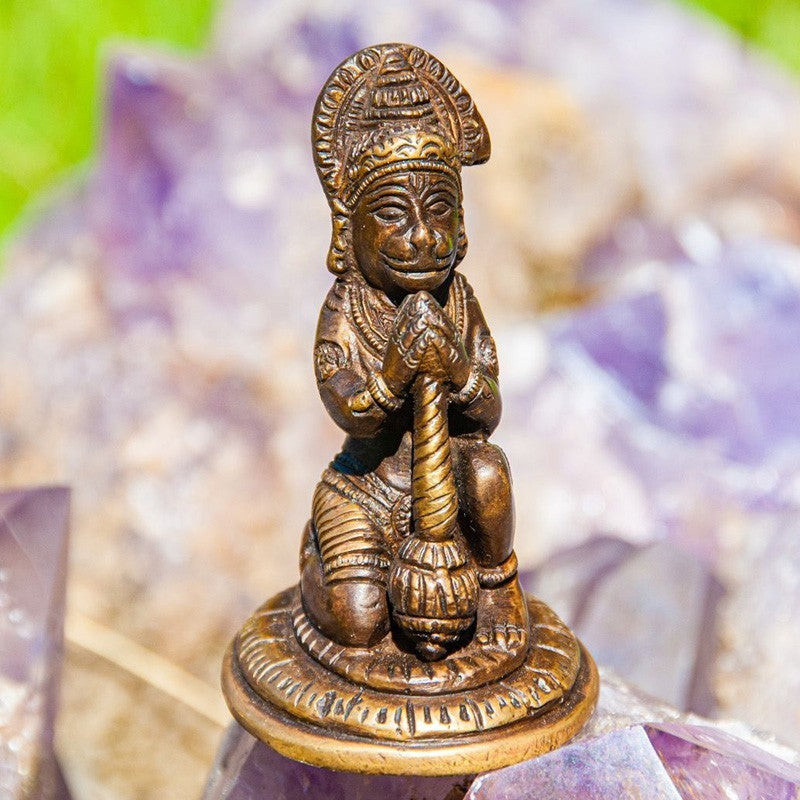 Statuette Hanuman der Affengott aus Messing 8.5cm
