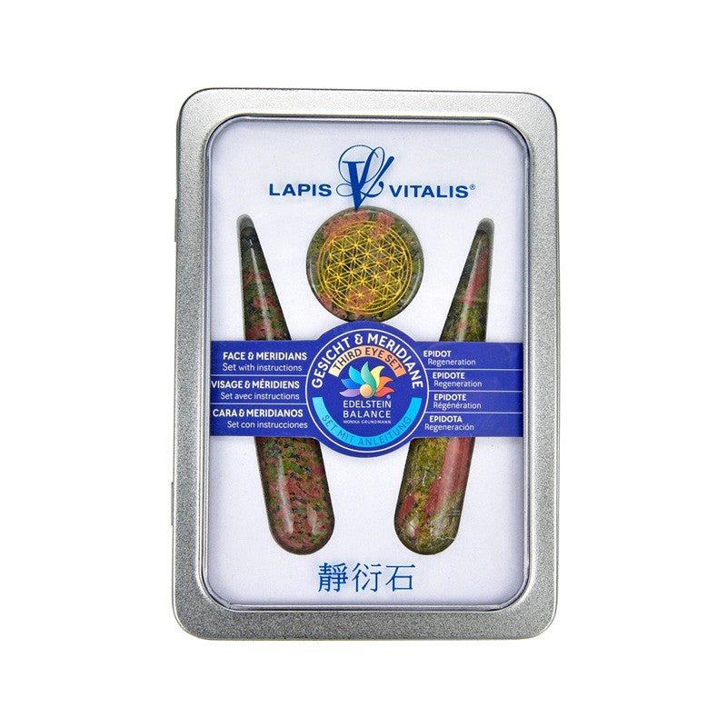 Meridian Massagegriffel - Unakit - Set