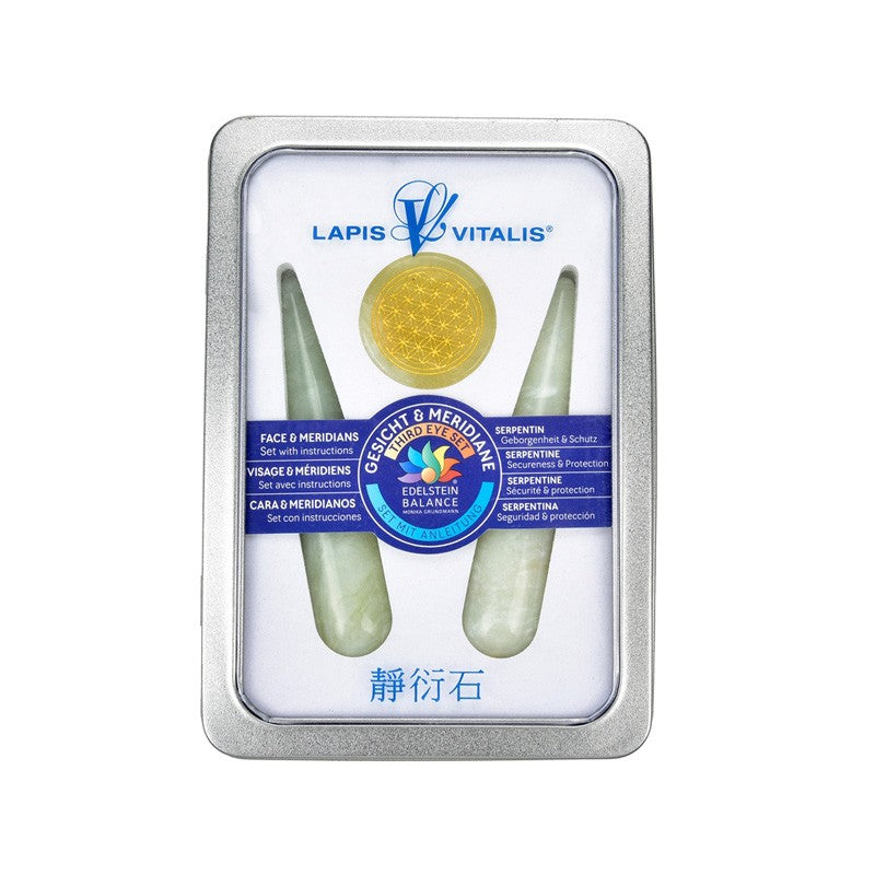 Meridian Massagegriffel - Serpentin - Set