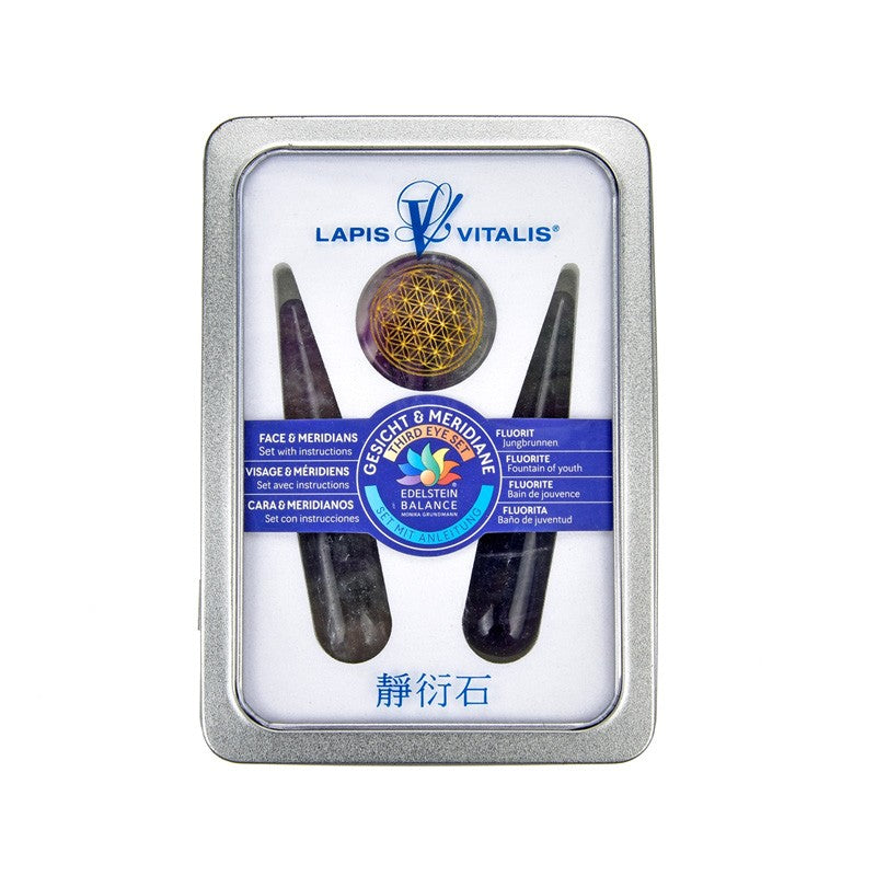 Meridian Massagegriffel - Fluorit - Set