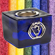 Kerzenhalter Chakra Kubus - Stirnchakra | für Stabkerzen