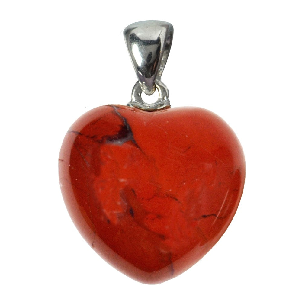 Herz Anhänger roter Jaspis 20mm