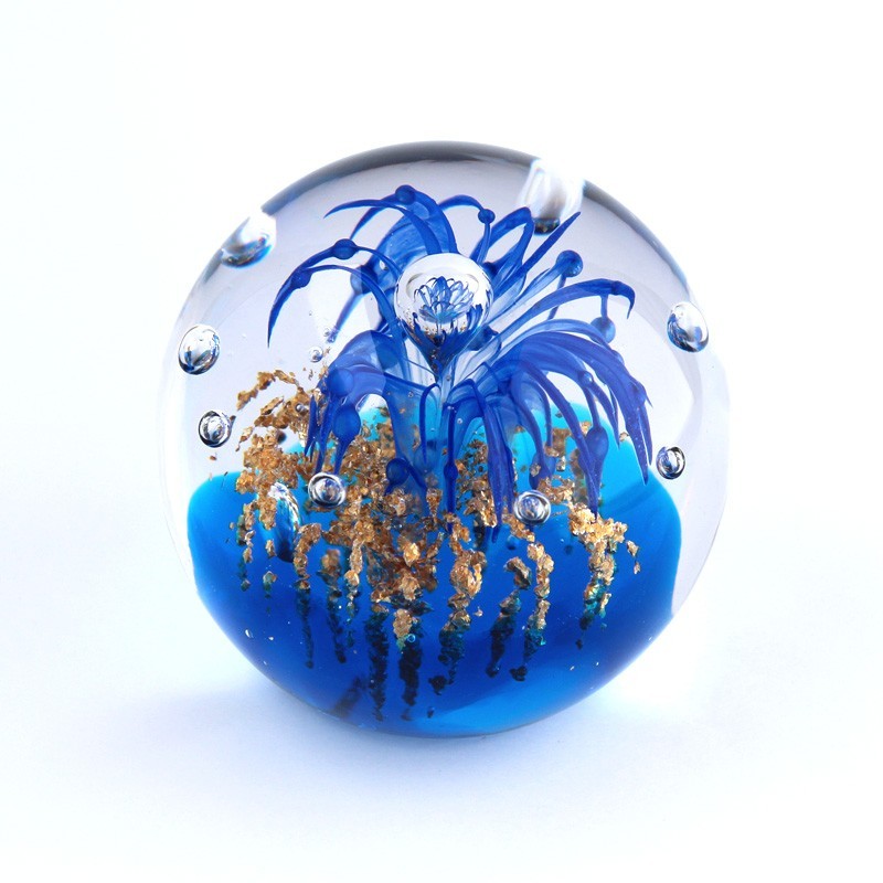 Traumkugel blau gold