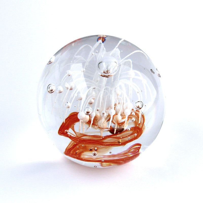 Traumkugel orange weiss