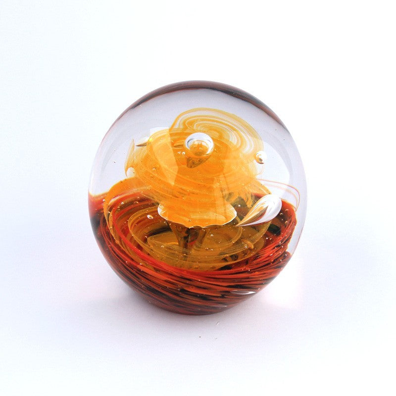 Traumkugel orange rot schwarz