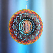 Windspiel Edelstahl - Spirale Mandala Regenbogen | Edelstahl