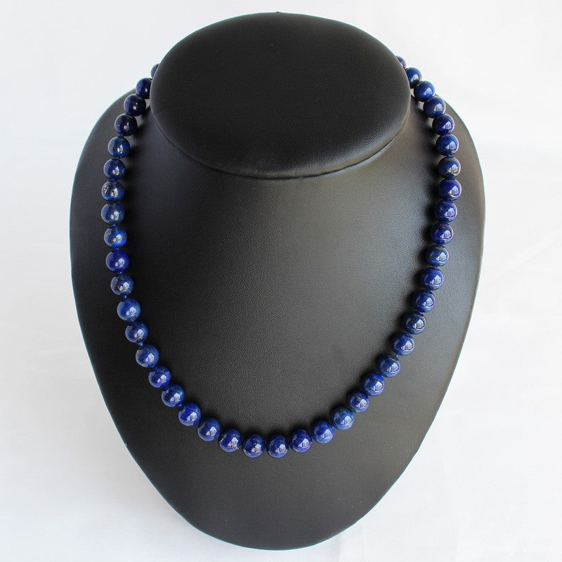 Halskette LapisLazuli Kugeln 8mm
