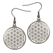 Edelstahl Ohrhänger 25mm Lebensblume Swarovski