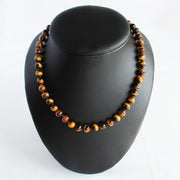 Halskette Tigerauge Kugeln 8mm