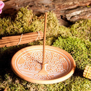 Räucherstäbchenhalter - Keramik Yggdrasil braun