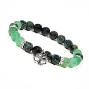 Armband Kambada Jaspis Aventurin mit Kleeblatt