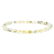 Armband Prehnit mit Facettenschliff 4mm