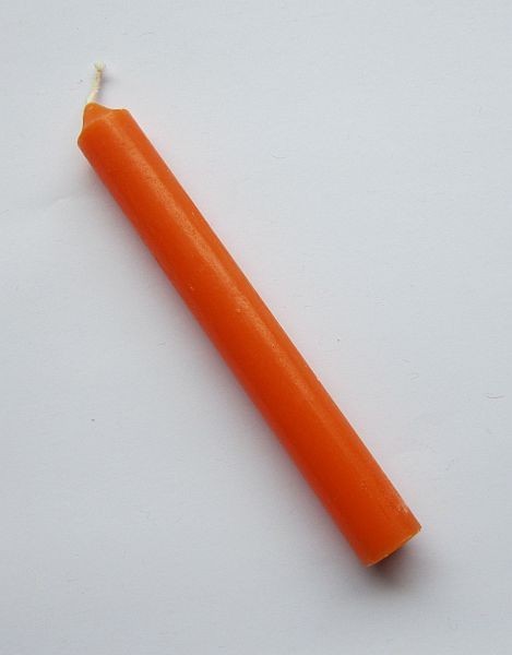Stabkerze durchgefärbt - orange | für Rituale
