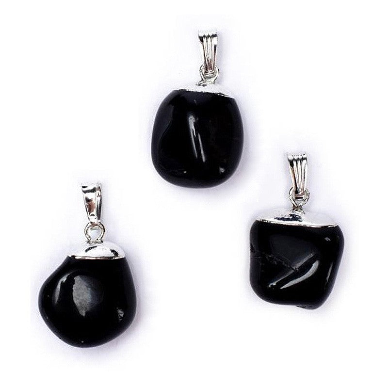 Edelstein-Anhänger Obsidian Schwarz