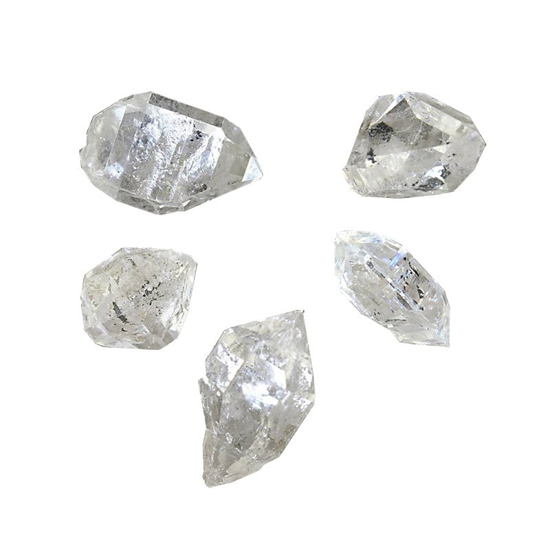 Diamantenquarz Doppelender Bergkristall 8-10mm