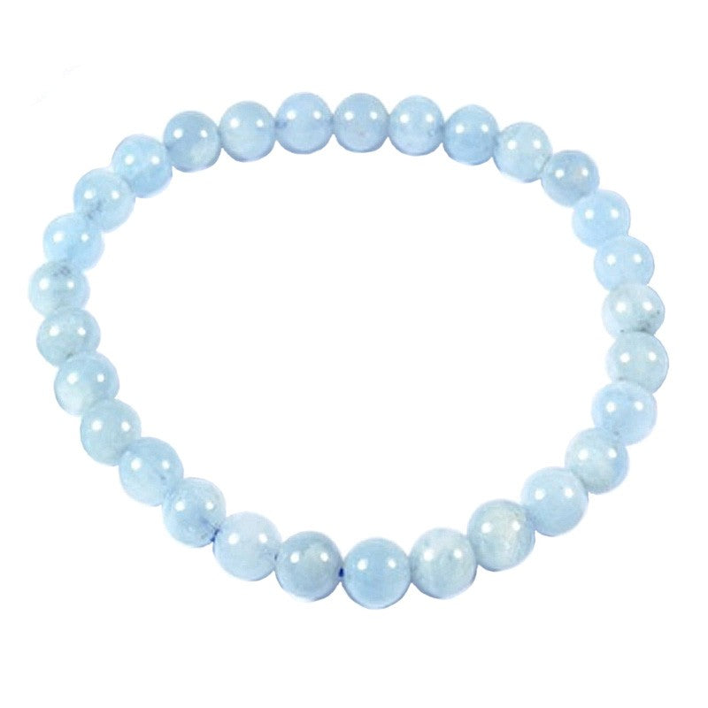 Armband Kugeln Aquamarin A 6mm