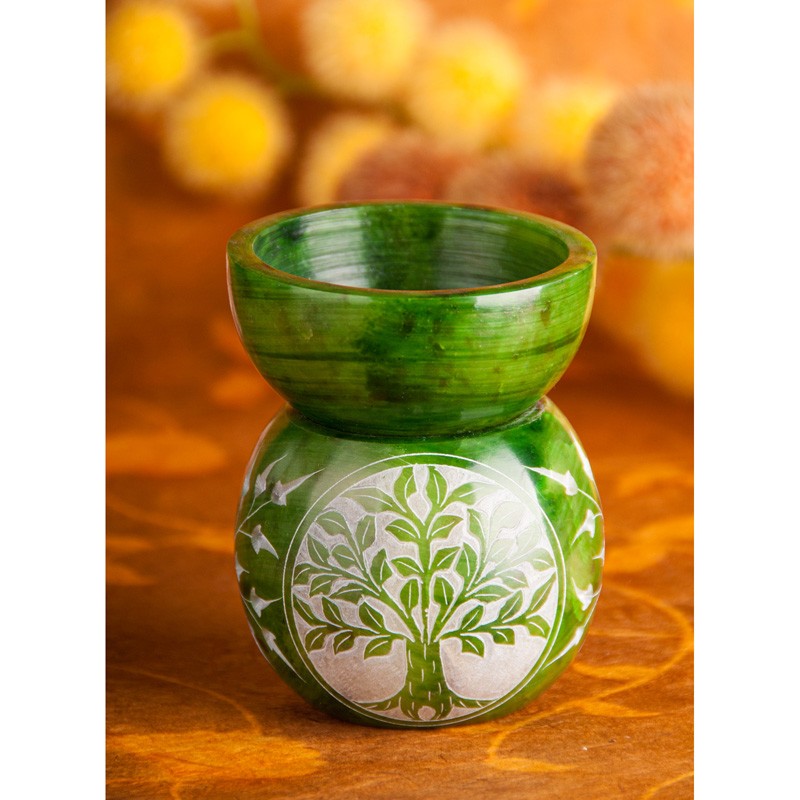 Duftlampe Lebensbaum Speckstein Kugel