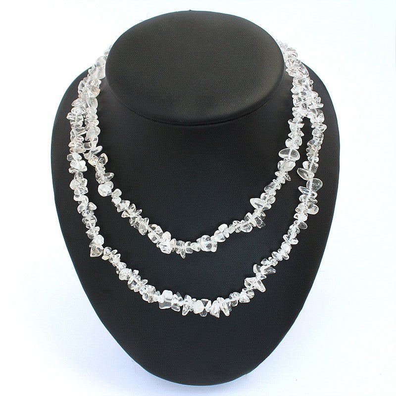 Splitterkette Bergkristall 85cm