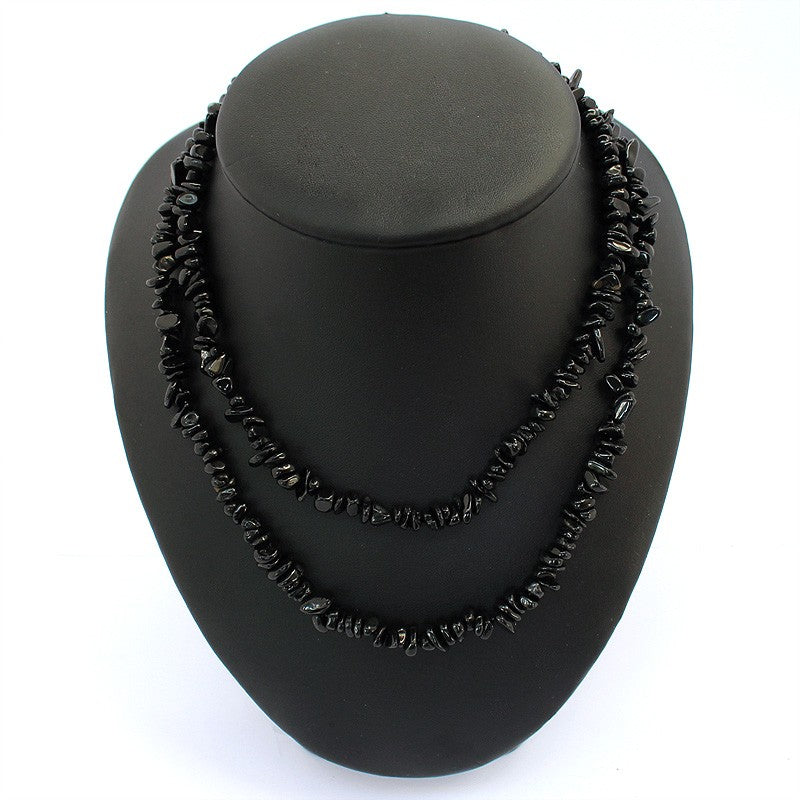 Splitterkette Schwarzer Turmalin 85cm