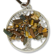 Halskette Lebensbaum - mit Tigerauge